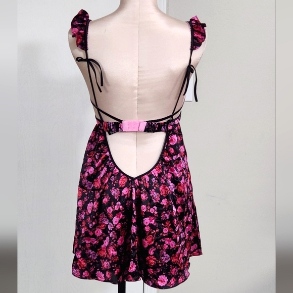 New!For Love and Lemons Lola Babydoll Mini Floral Dress - Picture 11 of 16